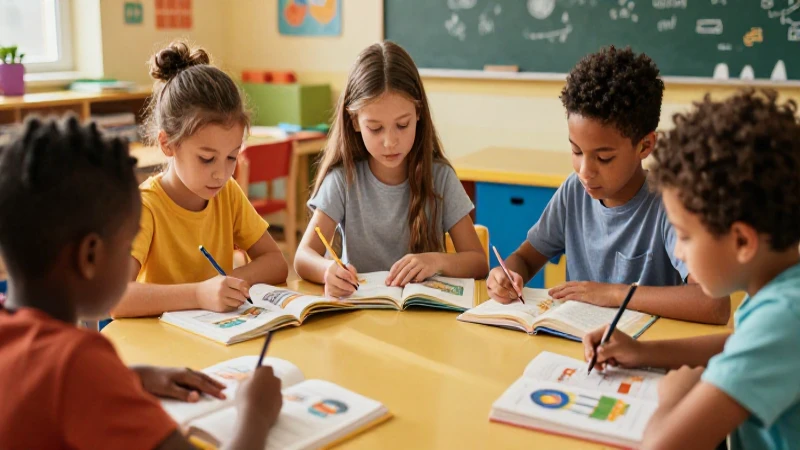 Aula infantil vibrante y llena de aprendizaje