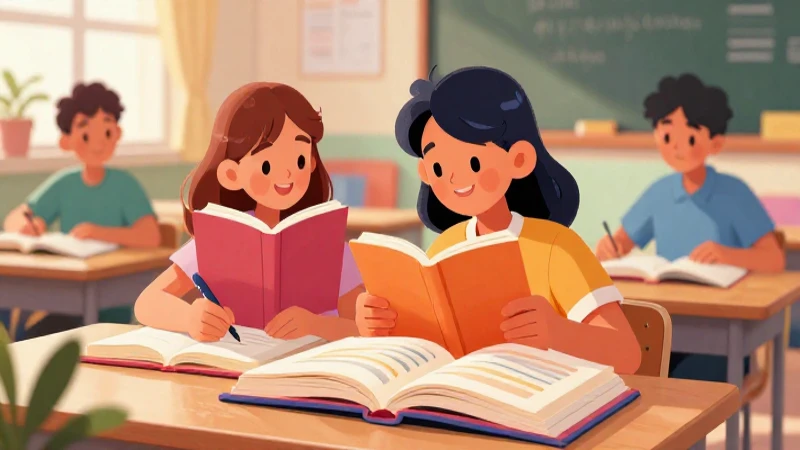 Estudio alegre y colorido en ambiente académico