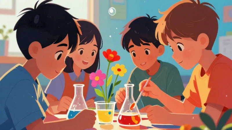Libros de la SEP 2025-2026: Novedades y Recursos Educativos 15 Ilustración vibrante infantil sobre ciencia y flores