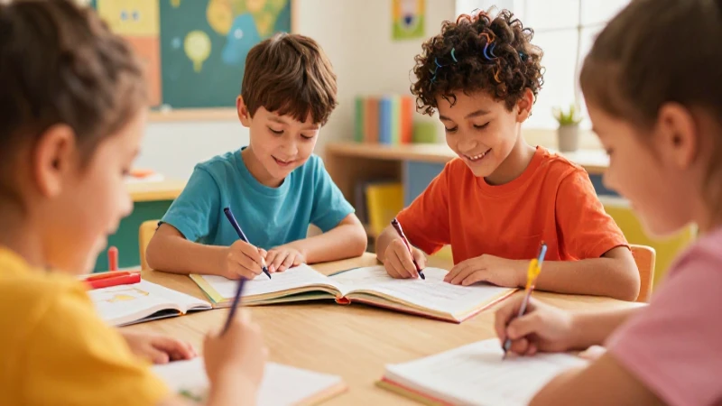 Ilustración infantil vibrante y educativa