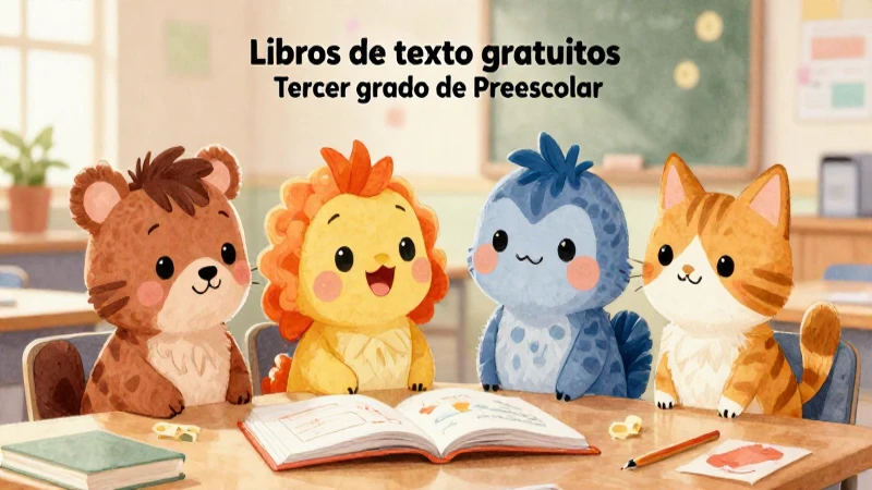 Ilustración alegre para libros educativos de preescolar