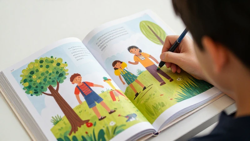 Ilustración infantil vibrante y educativa