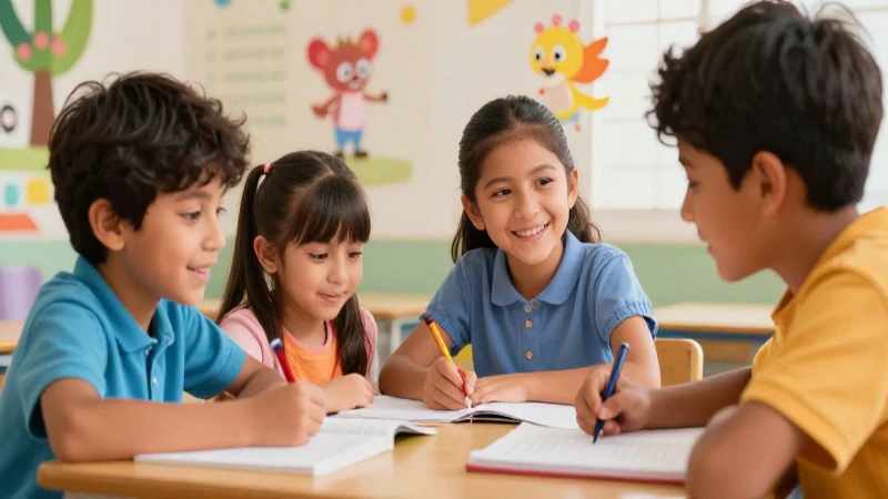 Ilustración vibrante y alegre para niños