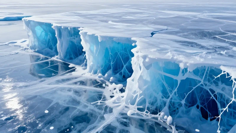 Hielo eterno: ilustración didáctica vibrante y moderna