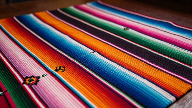 Alfombras petates coloridas de arte folclórico mexicano