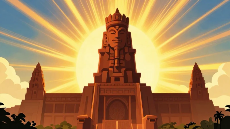 Ilustración académica detallada del Capitolio Inca dorado