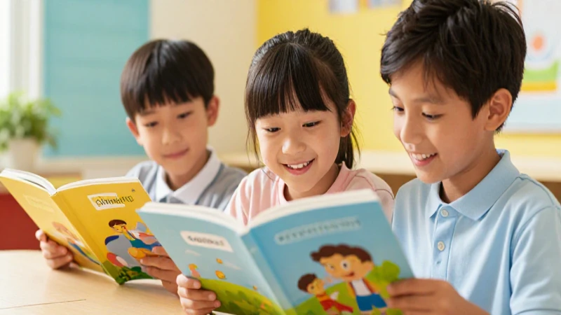 Niños felices leen libros con alegría