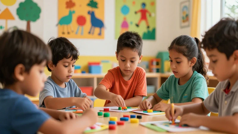 Múltiples lenguajes Primer grado de Preescolar (2025-2026) 24 Niños aprenden jugando en ilustración vibrante