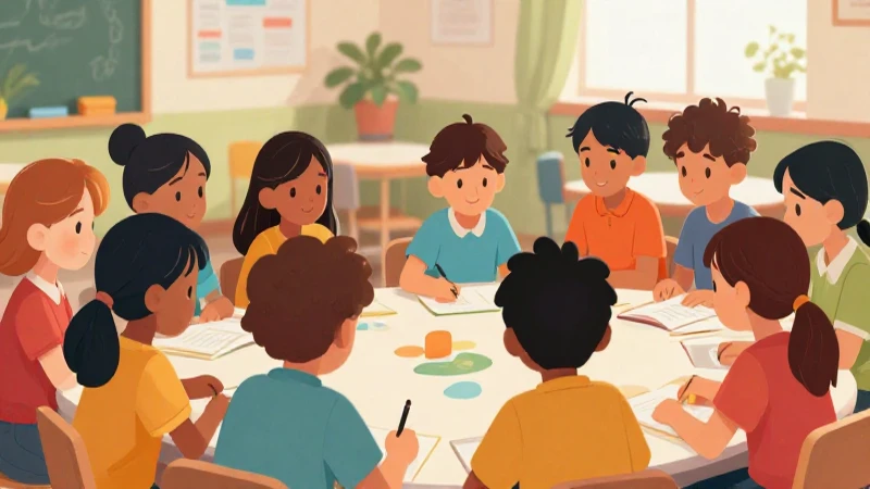 Niños diversos aprenden en estilo vectorial moderno