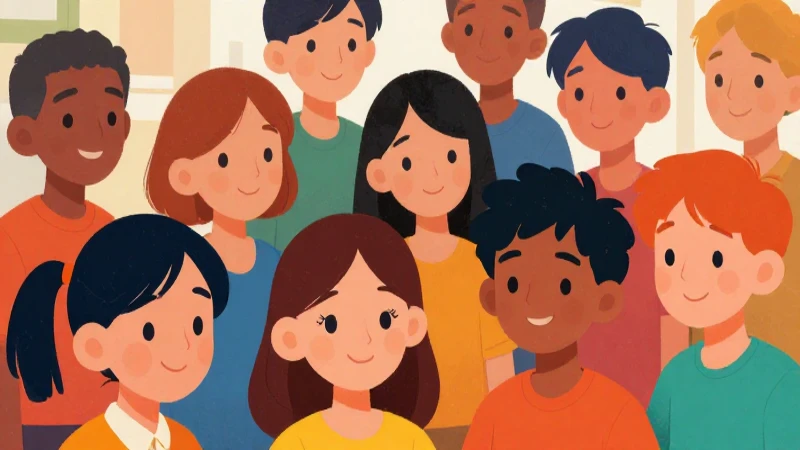 Niños diversos aprenden con arte llamativo