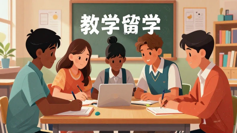 Ilustración educativa vibrante y colaborativa