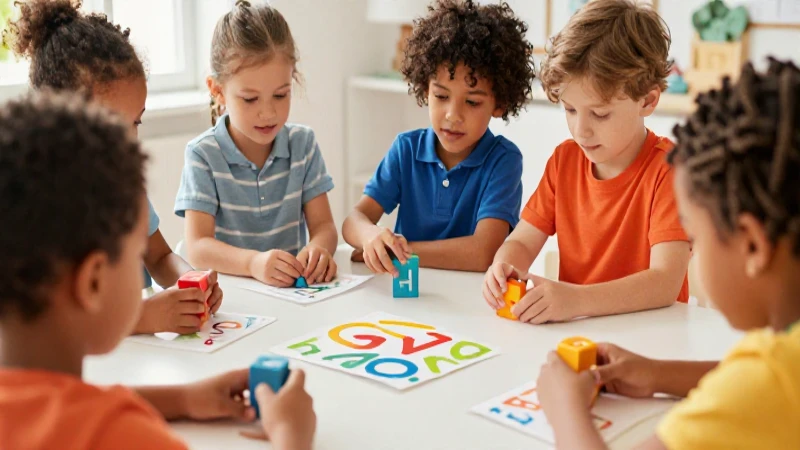 Niños aprenden alegremente con colores vibrantes