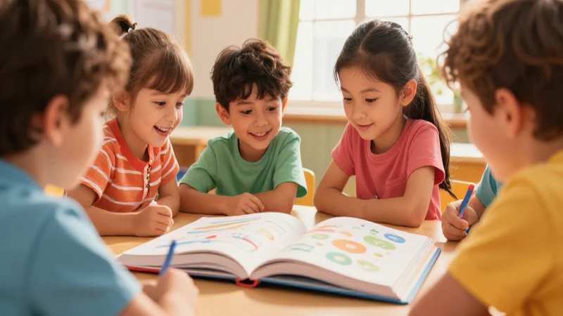 Ilustración vibrante y didáctica para escolares