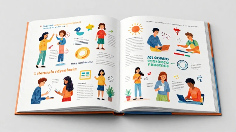 Estudiantes diversos aprenden idiomas en acuarela cálida