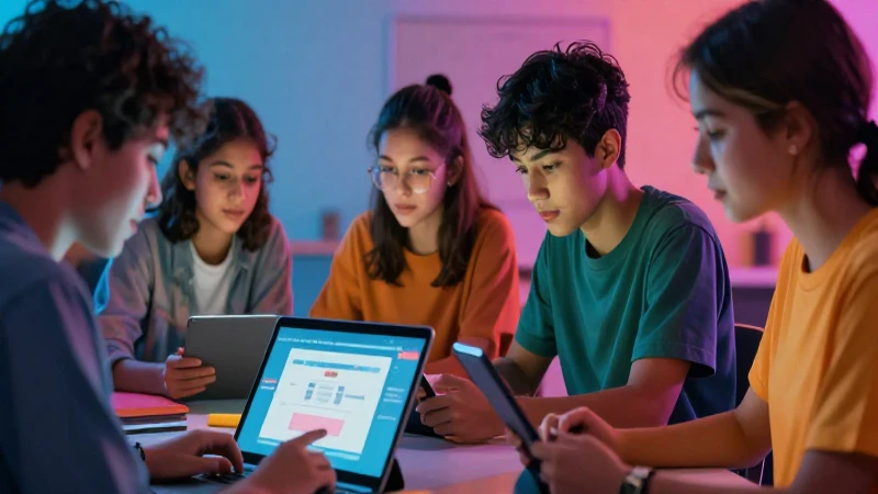 Estudiantes diversos crean arte educativo vibrante
