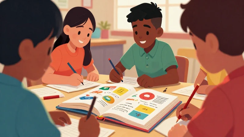 Ilustración vibrante educativa para estudiantes de segundo grado
