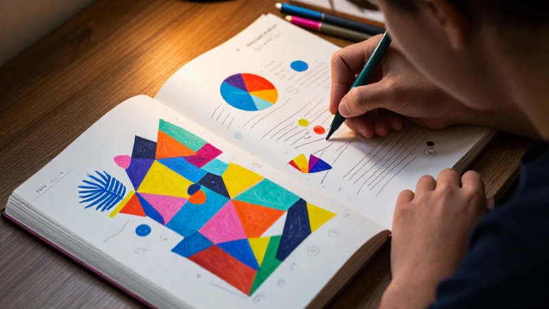 Ilustración académica vibrante y profesional