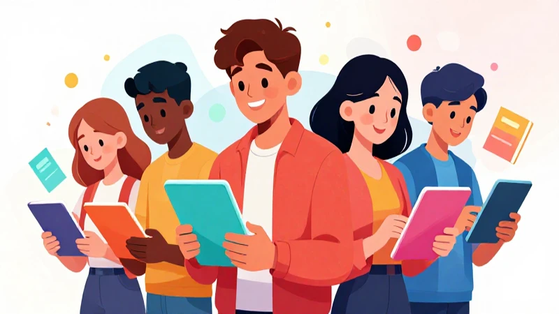 Nuestro libro de proyectos Tercer grado de Secundaria (2025-2026) 17 Ilustración vibrante muestra estudiantes diversos estudiando