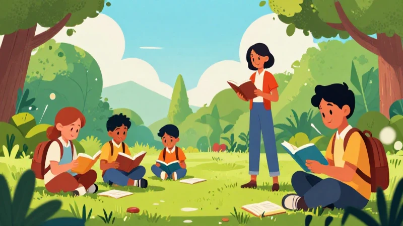 Ilustración educativa vibrante al estilo mexicano