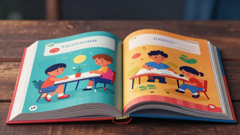Libros didácticos vibrantes capturan el aprendizaje moderno