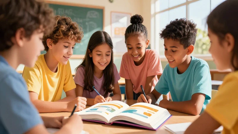 Nuestro libro de proyectos tomo 1 Primer grado de Telesecundaria (2025-2026) 18 Estudiantes diversos colaboran en una lección brillante
