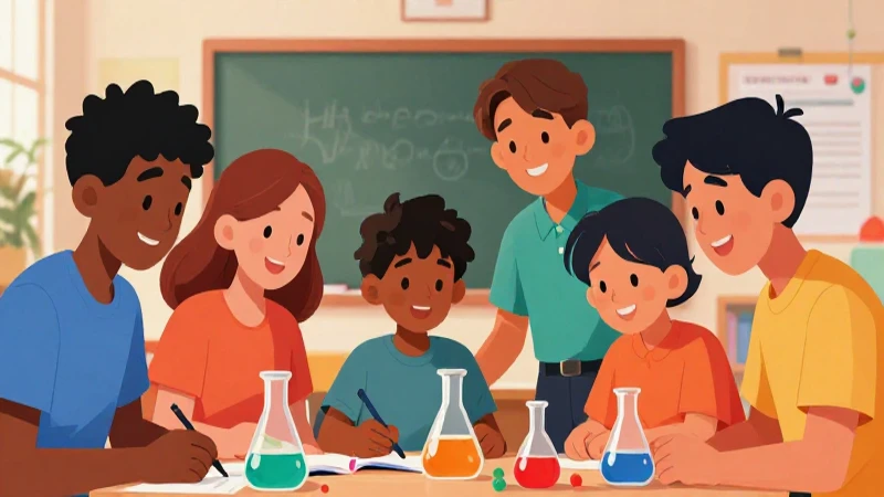 Nuestro libro de proyectos tomo 1 Primer grado de Telesecundaria (2025-2026) 17 Estudiantes colaboran alegremente en ciencia