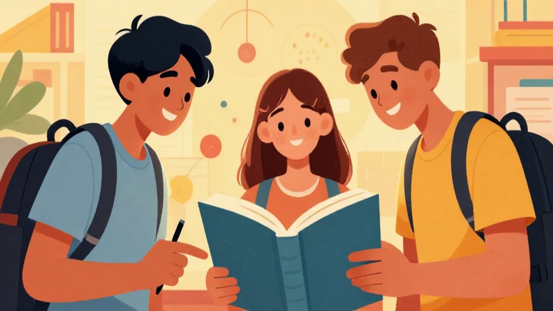 Estudiantes colaboran en proyecto académico vibrante