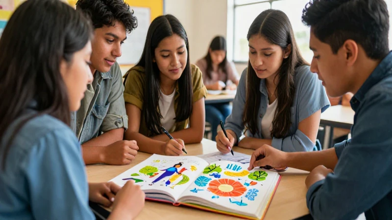 Estudiantes mexicanos colaboran en proyecto académico vibrante