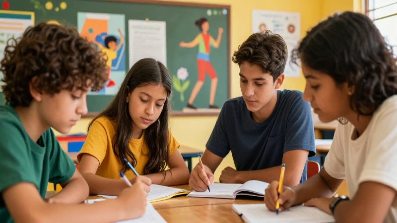 Nuestro libro de proyectos tomo 2 Tercer grado de Telesecundaria (2025-2026) 21 Jóvenes diversos aprenden juntos en clase
