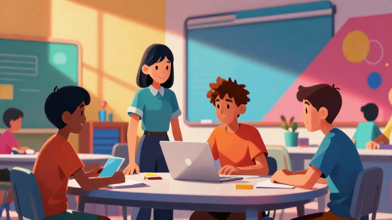Nuestro libro de proyectos tomo 3 Tercer grado de Telesecundaria (2025-2026) 20 Ilustración académica vibrante con estudiantes colaborando
