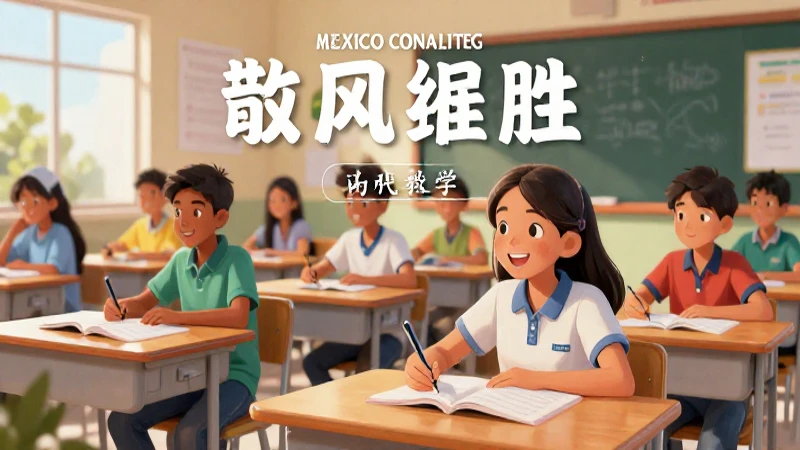 Ilustración educativa vibrante y académica en estilo mexicano