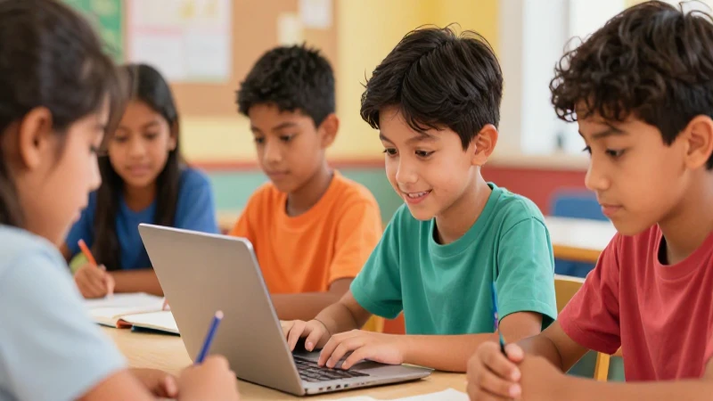 Nuestro libro de proyectos Tomo 1 Segundo Telesecundaria 2025-2026 19 Estudiantes diversos aprenden tecnología en colores vibrantes