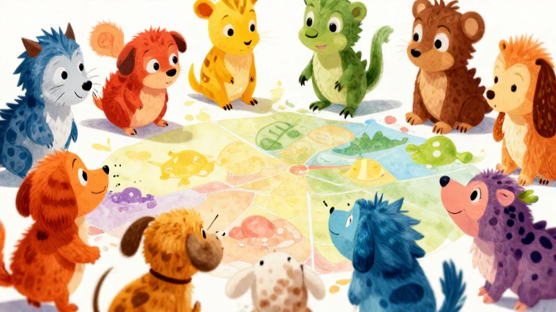 Nuestros saberes: Libro para alumnos, maestros y familia Cuarto grado (2025-2026) 13 Animales aprenden juntos en ilustración vibrante y didáctica
