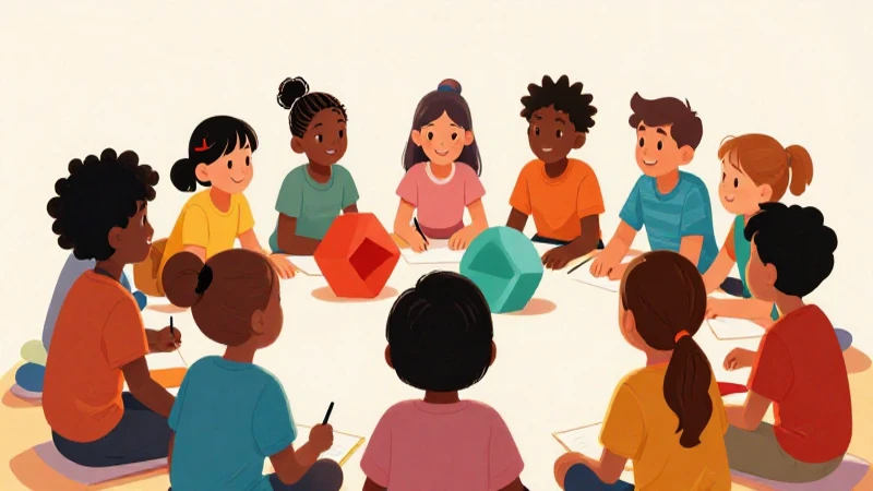 Niños diversos aprenden juntos alegremente