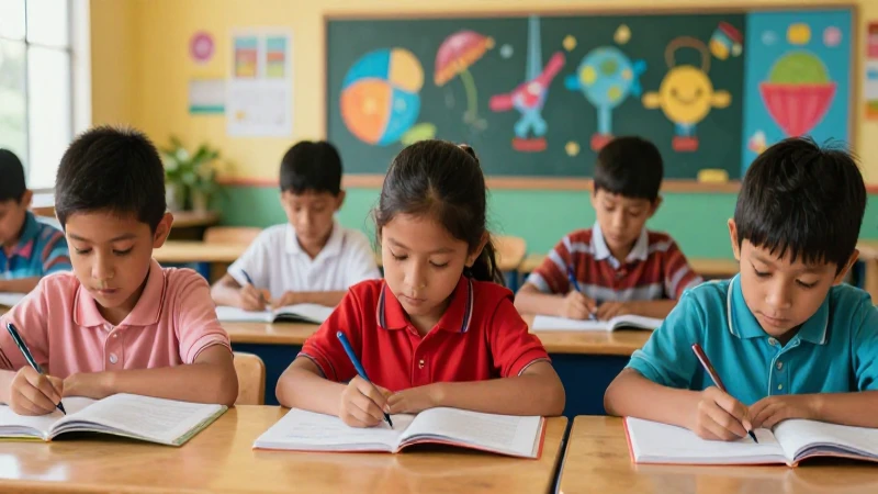 Nuestros saberes: México, grandeza y diversidad (4°, 5° y 6°) (2025-2026) 22 Niños mexicanos aprenden en vibrante ilustración educativa