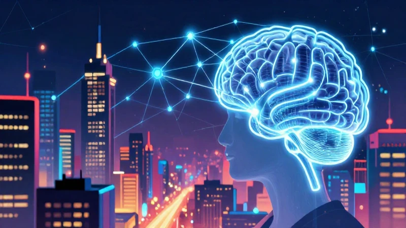 Ciudad futurista brillante y cerebral
