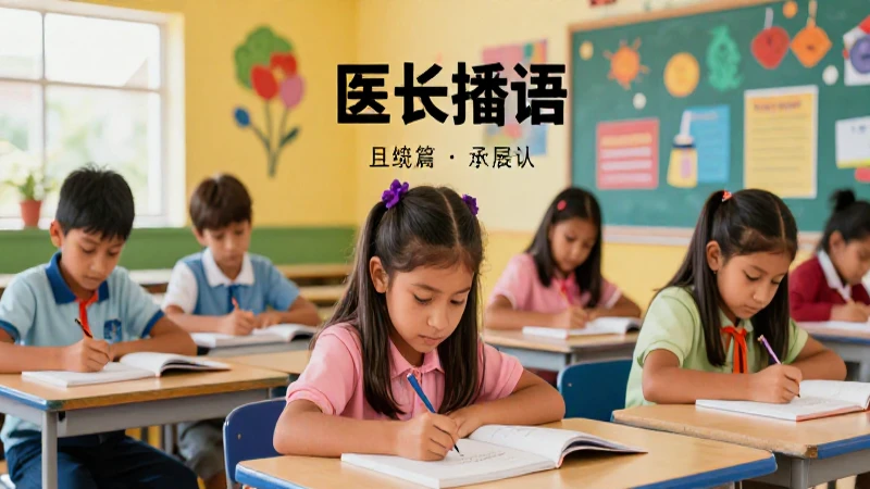 Ilustración escolar vibrante y educativa