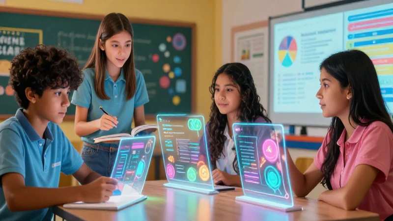Adolescentes mexicanos aprenden con hologramas coloridos