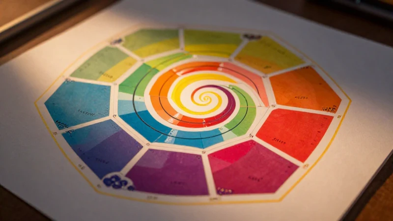 Arte geométrico vibrante con espiral áurea