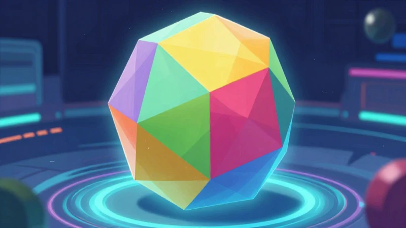 Forma geométrica brillante con estilo académico