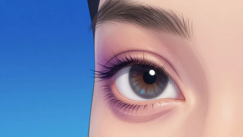 Ojo morado suave en ilustración académica