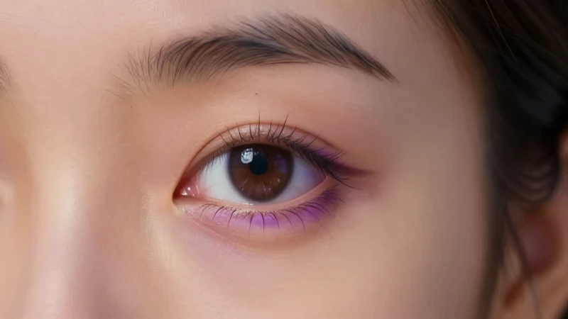Ojo joven resaltado con luz cálida y textura