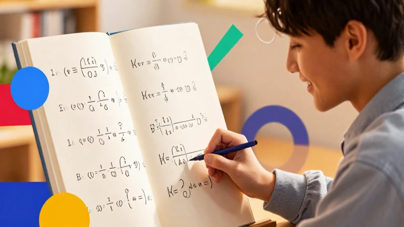 Ilustración moderna y vibrante sobre matemáticas