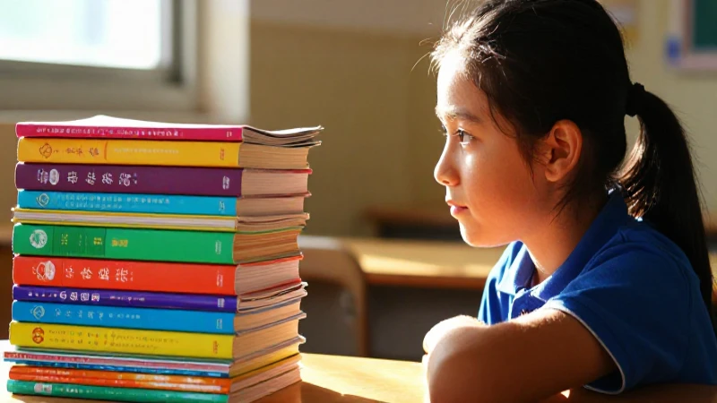 Libros coloridos iluminan a un estudiante curioso