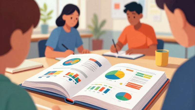 Ilustración académica vibrante y dinámica del estudio