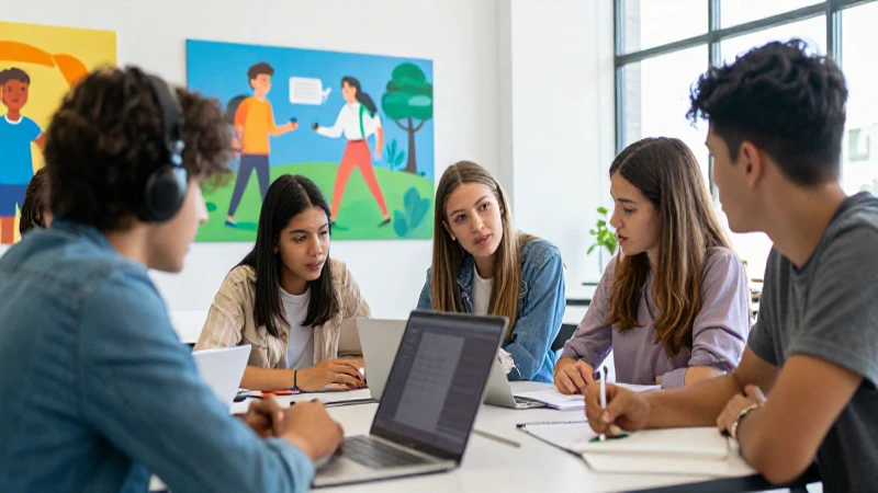 Aula luminosa e inspiradora, aprendizaje colaborativo