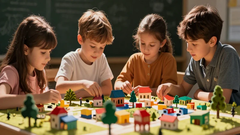 Niños construyen una comunidad en miniatura