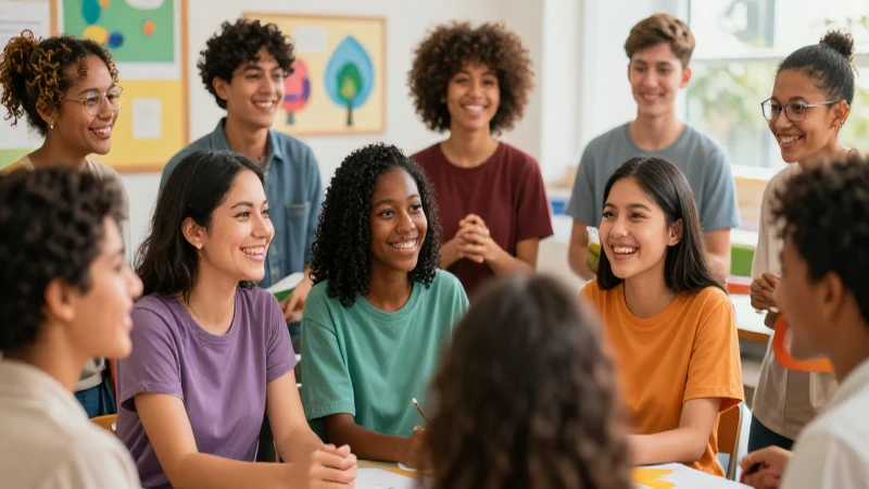 Ilustración educativa vibrante y profesional