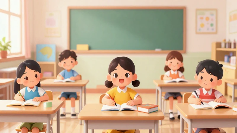 Aula infantil alegre y llena de aprendizaje