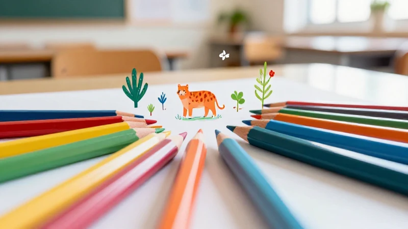 Arte educativo vibrante y juguetón en primer plano